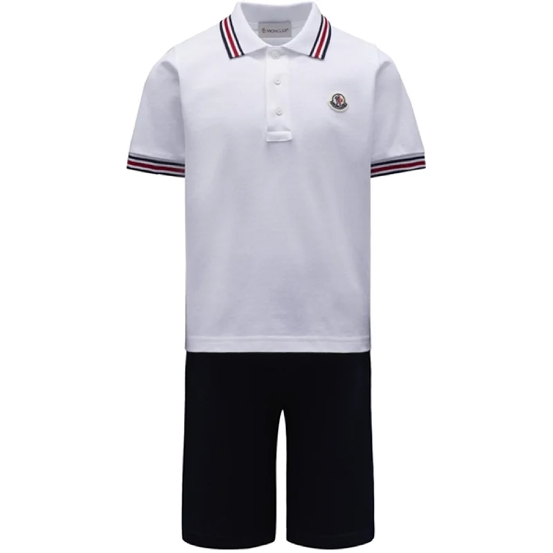 Moncler T-Shirt og Shorts Sæt White