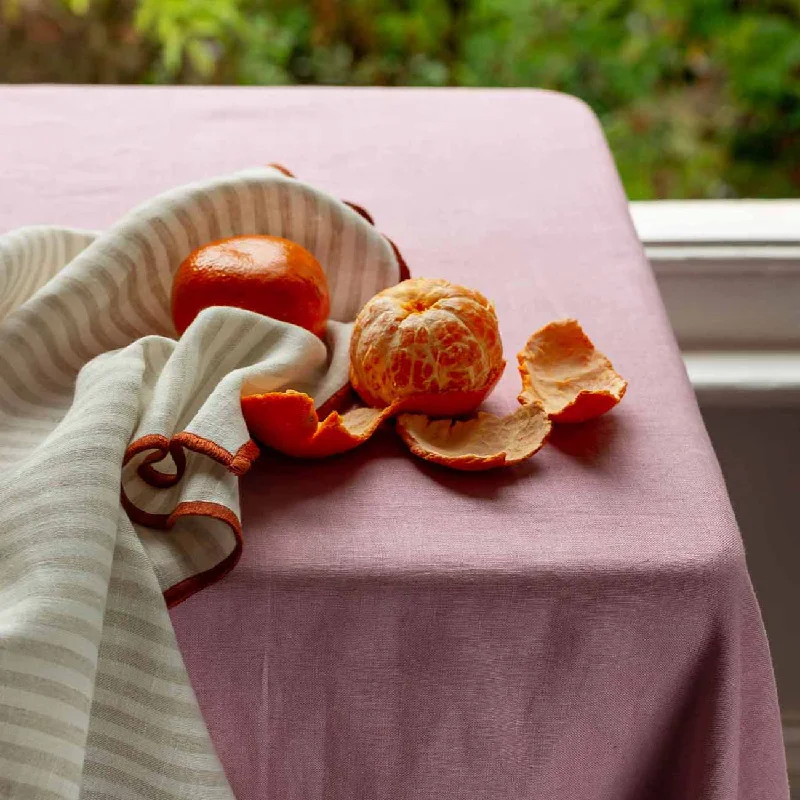 Raspberry 100% Linen Tablecloth