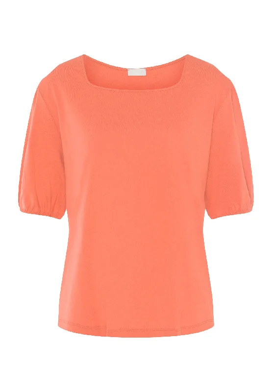 Natural Shirt Organic Cotton Square Neck Top | Apricot Brandy 78807-2294