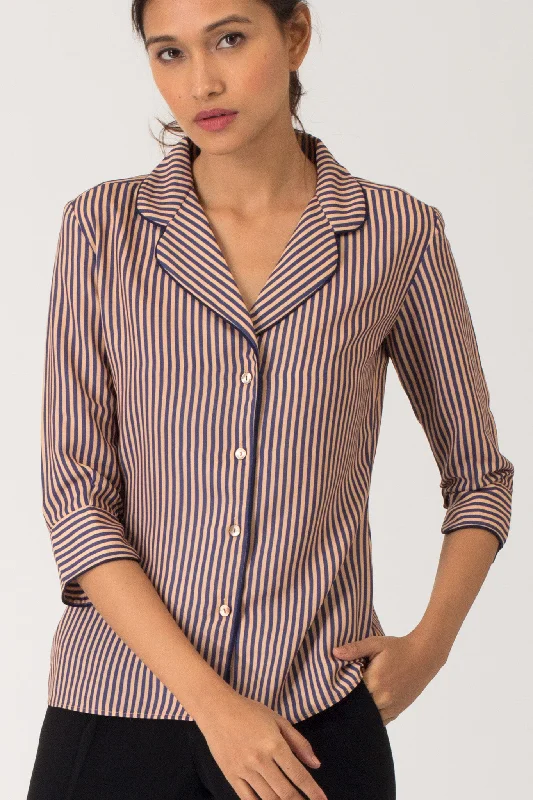 Bonita Notch Lapel Collar Shirt