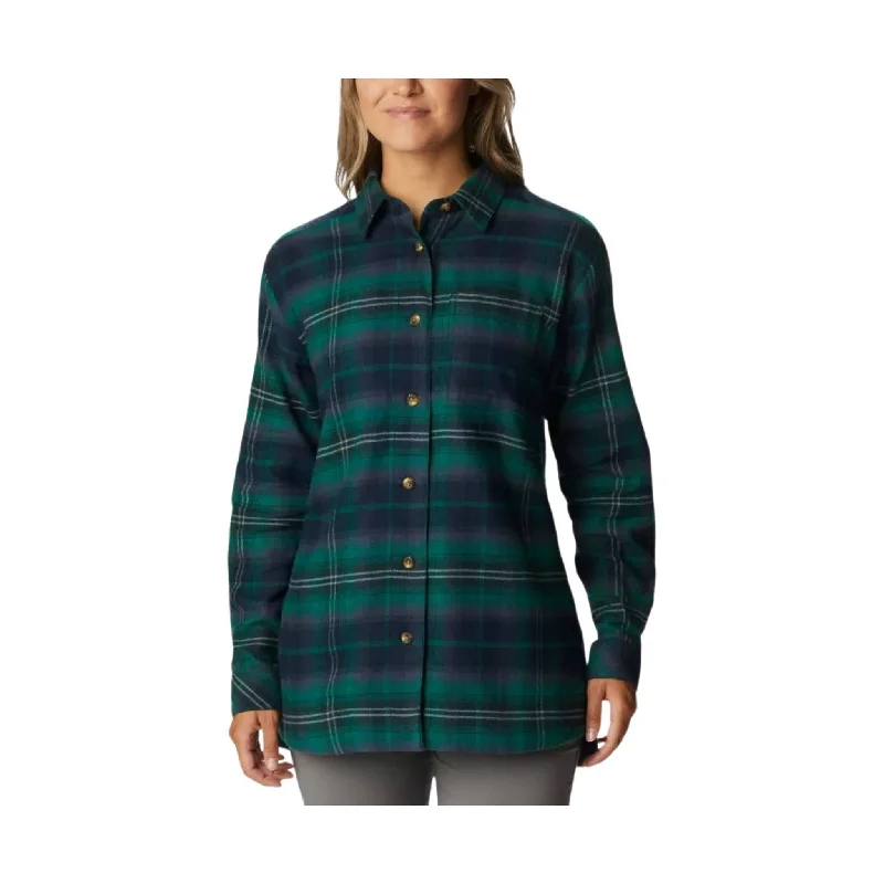 Columbia Women's Holly Hideaway Flannel Shirt - Spruce Multi FINAL SALE