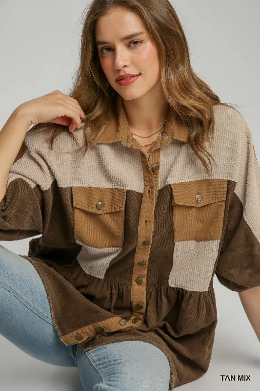 Corduroy Button Down Jacket