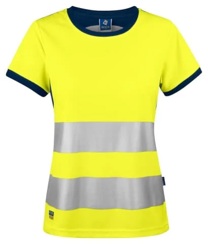 Projob 6012 Ladies Hi Vis Tee Shirt - Stay Dry and Shine Bright