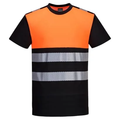 PW3 Hi Vis Segmented Contrast Tee Shirt Class 1 Portwest-PW311