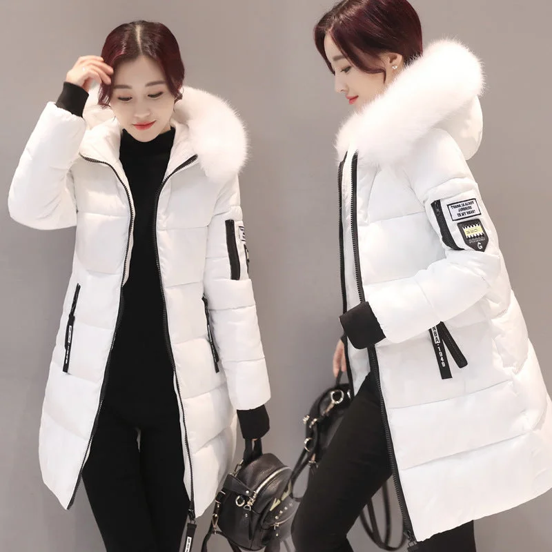 Thick Basic Jacket Women Winter Coats Cotton Casual Hooded Long Jacket Ladies Warm Winter Outwear Women Coat Jaqueta Feminina