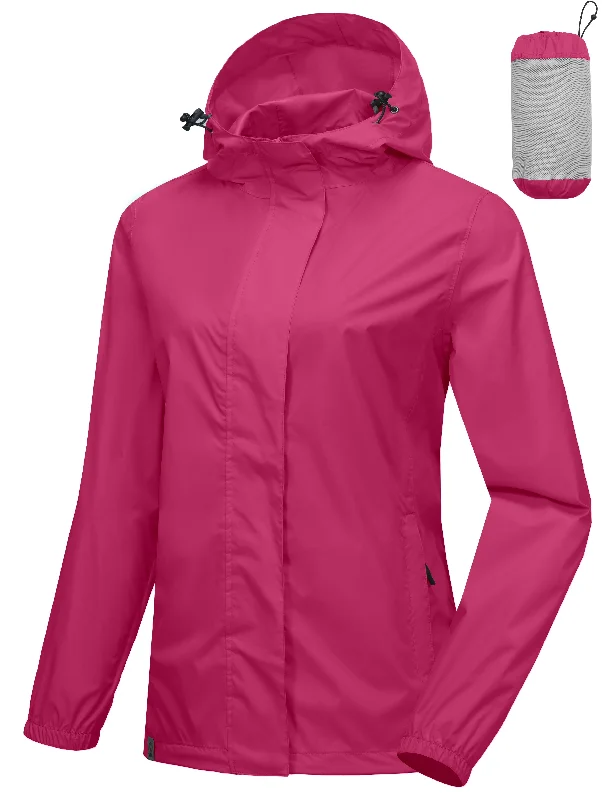 Women's Shell Waterproof Hooded Rain Jacket