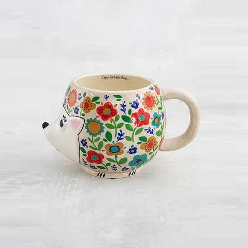 Folk Art Harriet the Hedgehog Mug Enjoy the Little Things