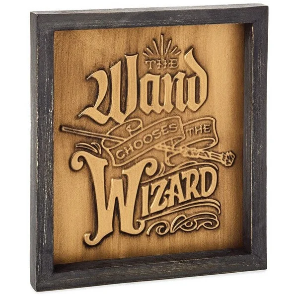 Harry Potter™ Wand Chooses the Wizard Quote Sign, 8x9