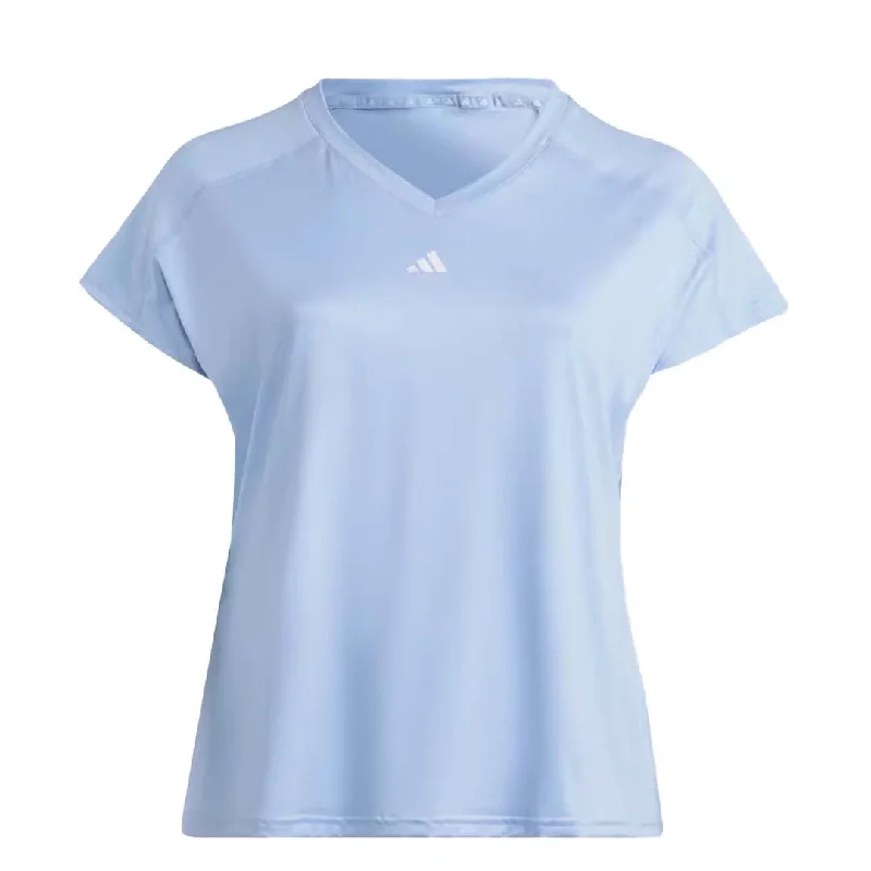 adidas - Women's Aeroready Train Essentials V-Neck T-Shirt (Plus Size) (HR7871)