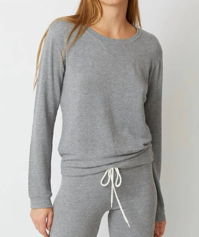 Crew Neck Sweatshirt In Heather Grey