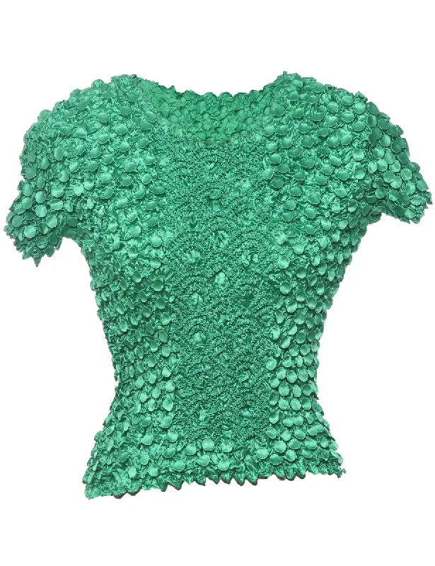 Y2K Style Green Crinkle Top - S