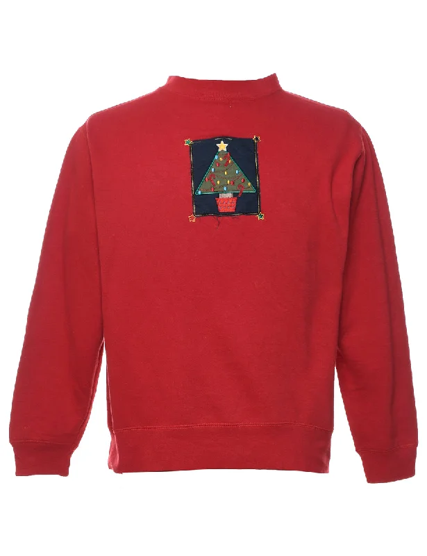 Red Christmas Sweatshirt - L