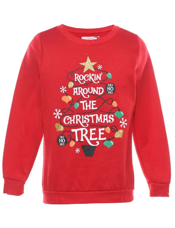 Red Christmas Sweatshirt - M