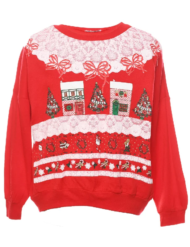 Red Christmas Sweatshirt - XL