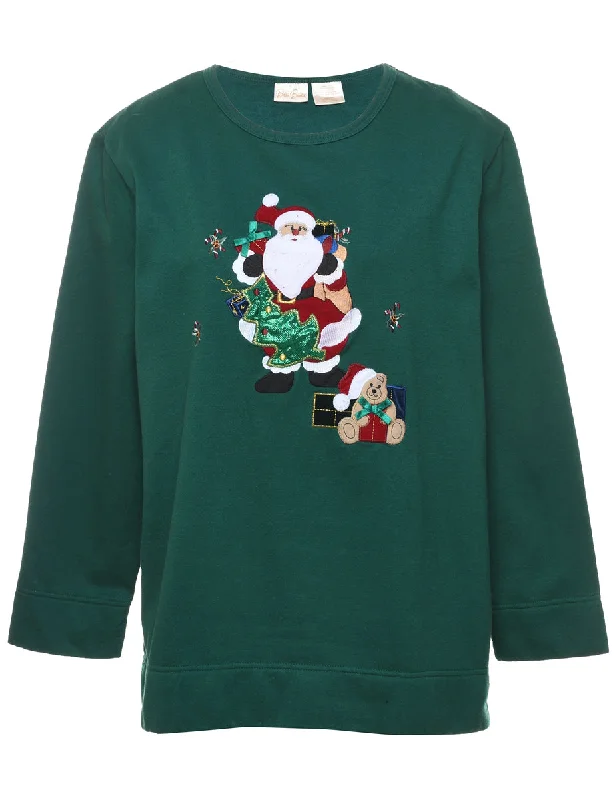 Santa Claus Christmas Sweatshirt - L