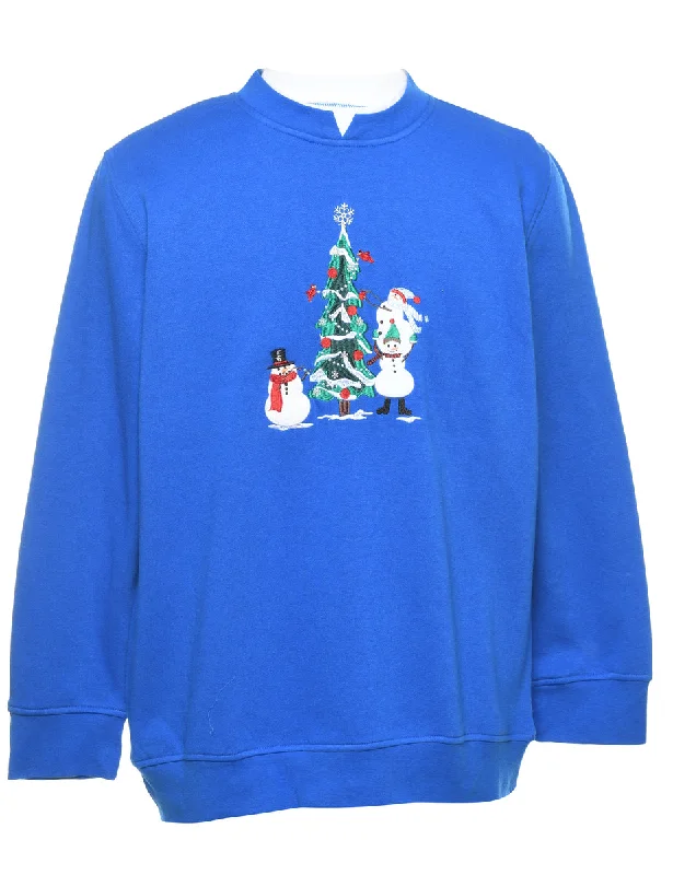 Snowman Christmas Sweatshirt - M