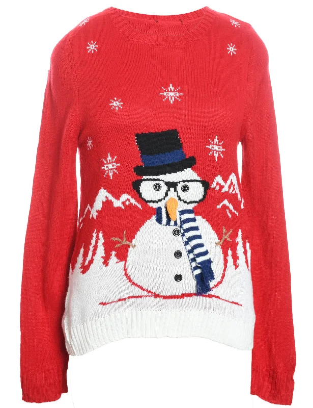 Snowman Christmas Sweatshirt - M