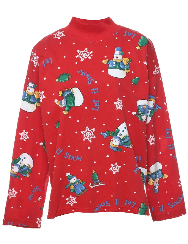 Snowman Christmas Sweatshirt - M