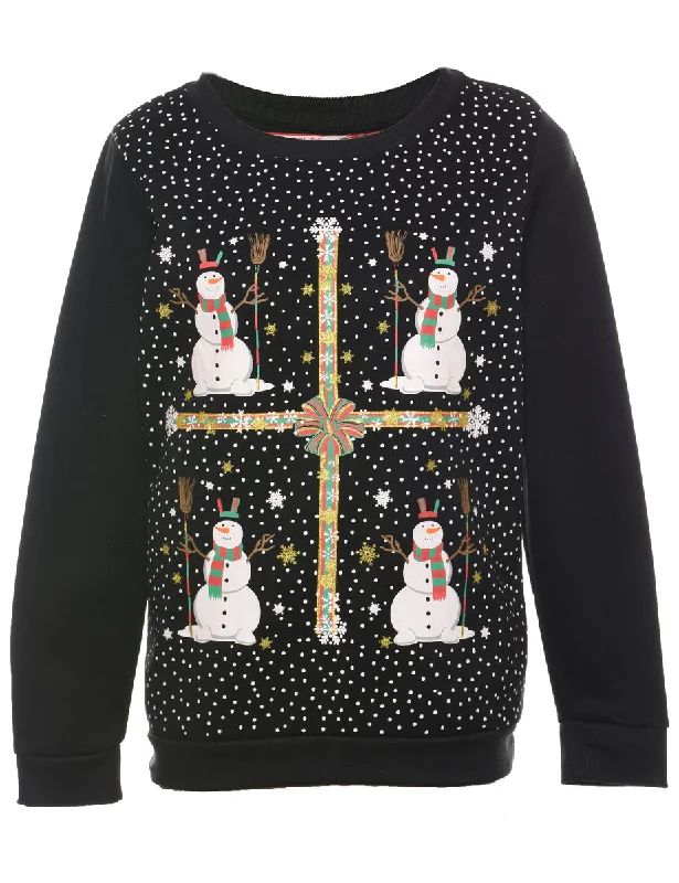 Snowman Christmas Sweatshirt - M