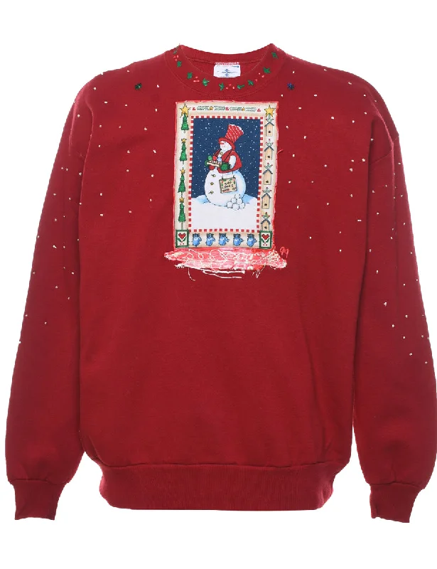 Snowman Christmas Sweatshirt - XL