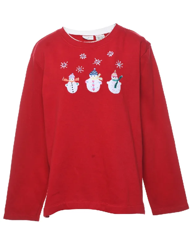 Snowman Christmas Sweatshirt - XL