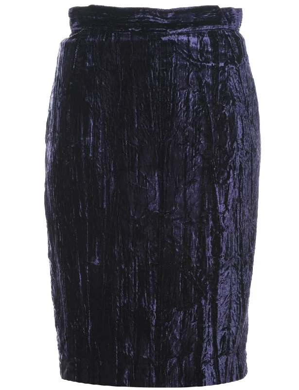 Velour Pencil Skirt - XS