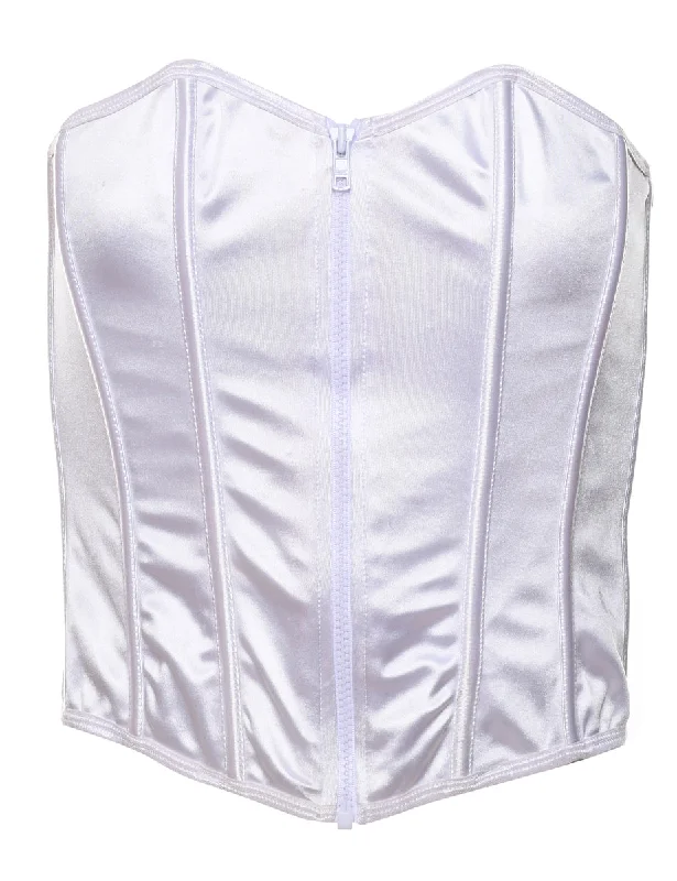 White Classic Boned Corset - S