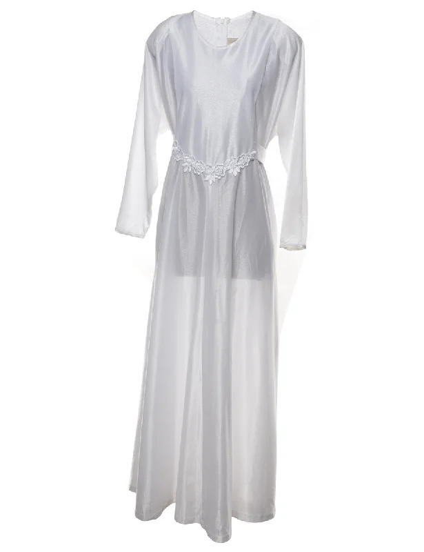 White Evening Dress - M