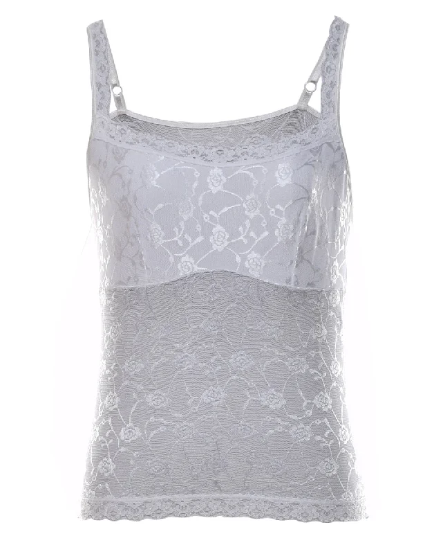 White Lace Classic Camisole - S