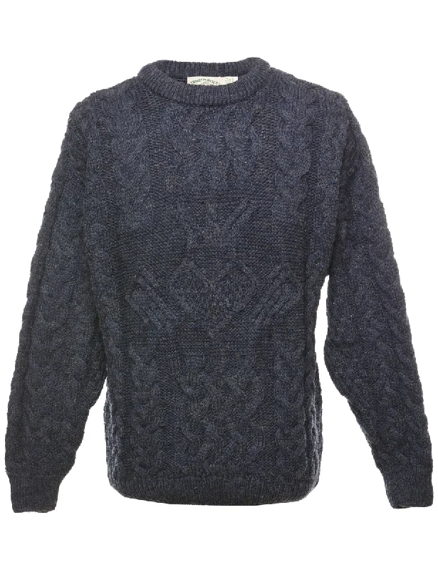 Wool Cable Knit Jumper - S