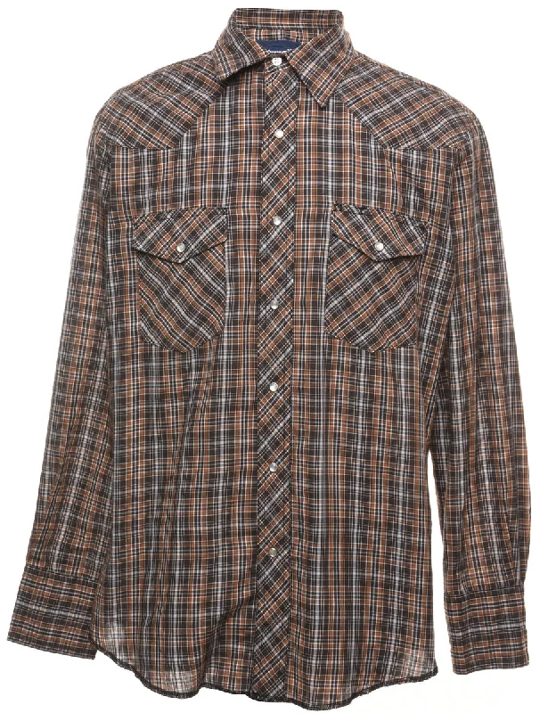 Wrangler Checked Western Shirt - M