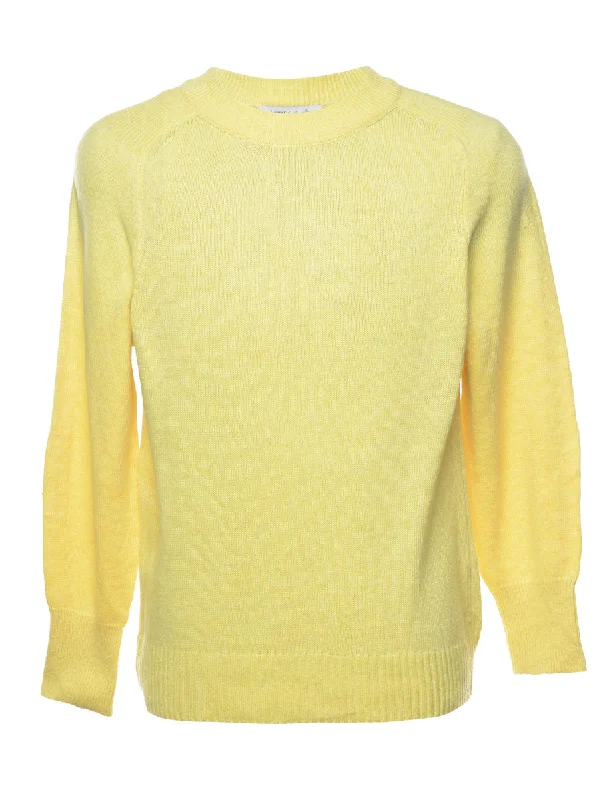 Yellow Classic Knit Jumper - S