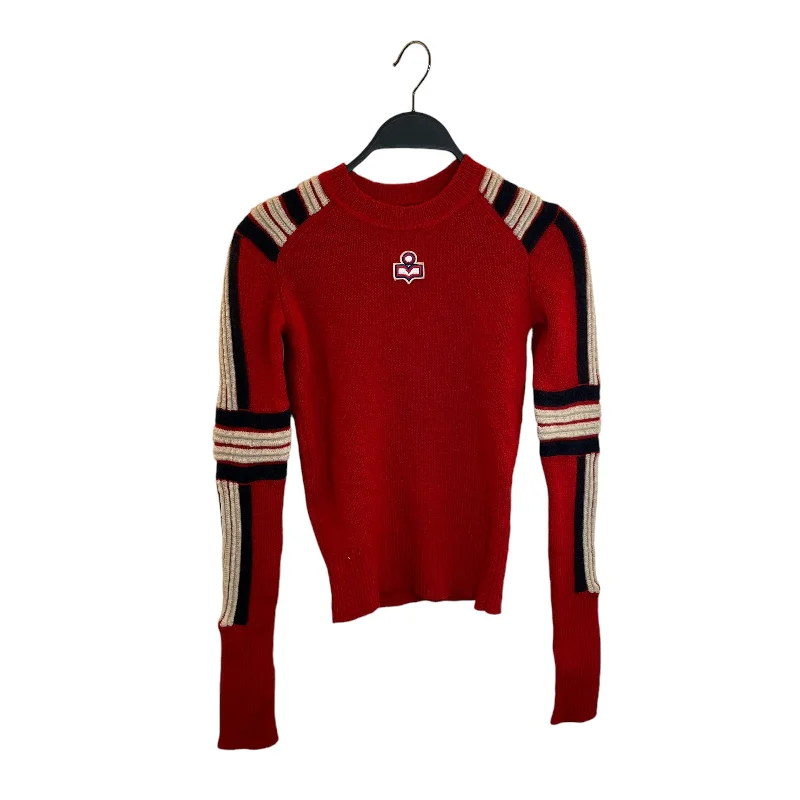 ISABEL MARANT ETOILE/Sweatshirt/Stripe/Cotton/RED/