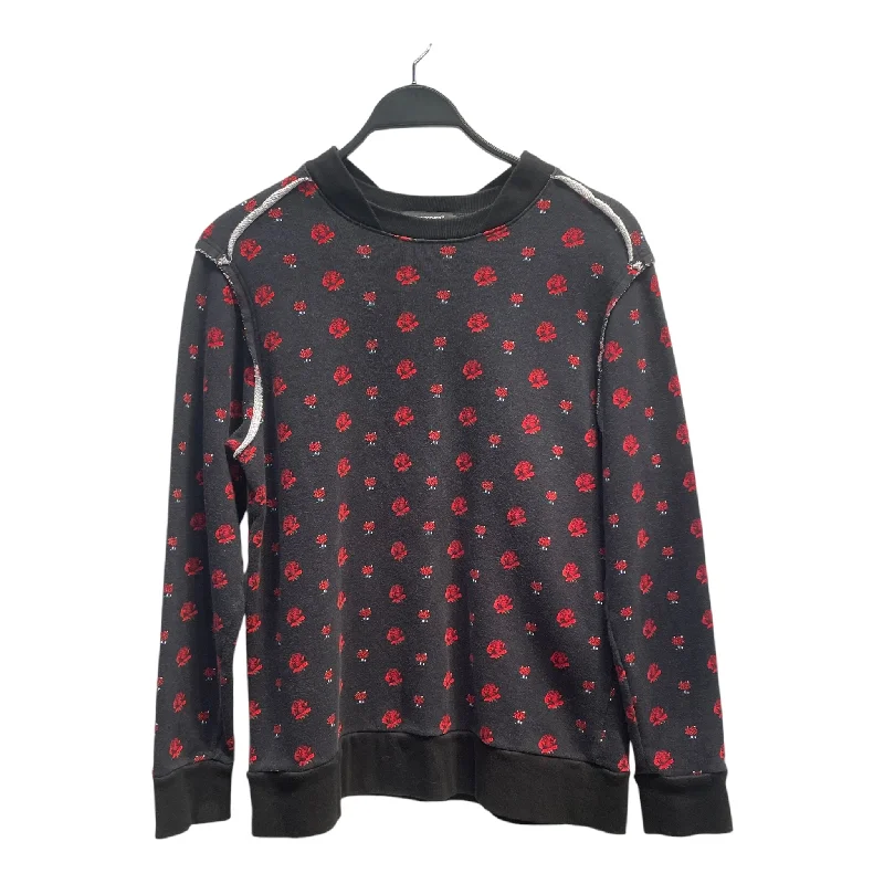 UNDERCOVER/Sweatshirt/1/All Over Print/Cotton/BLK/Rose Print