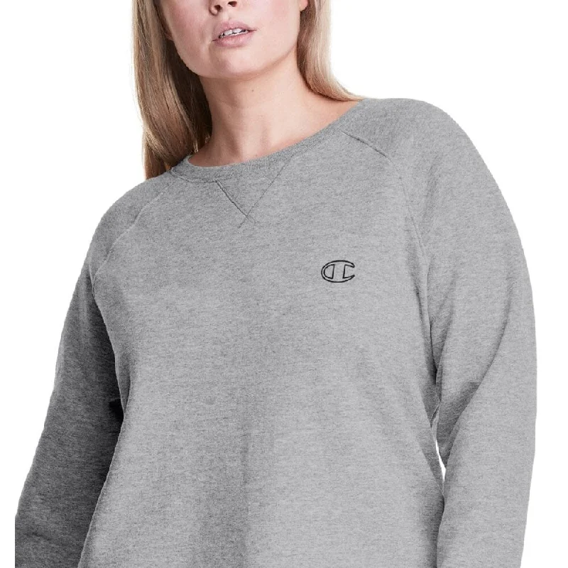 Champion Women's Power Blend Boyfriend Sweatshirt Gray Size Xx-Large