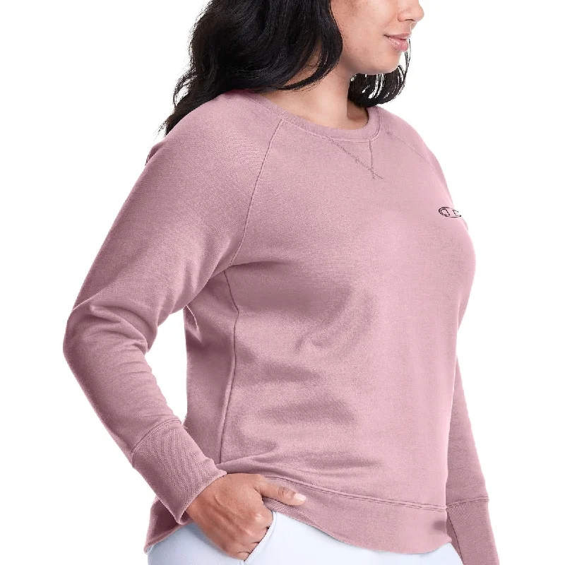 Champion Women's Power Blend Boyfriend Sweatshirt Pink Size 4X