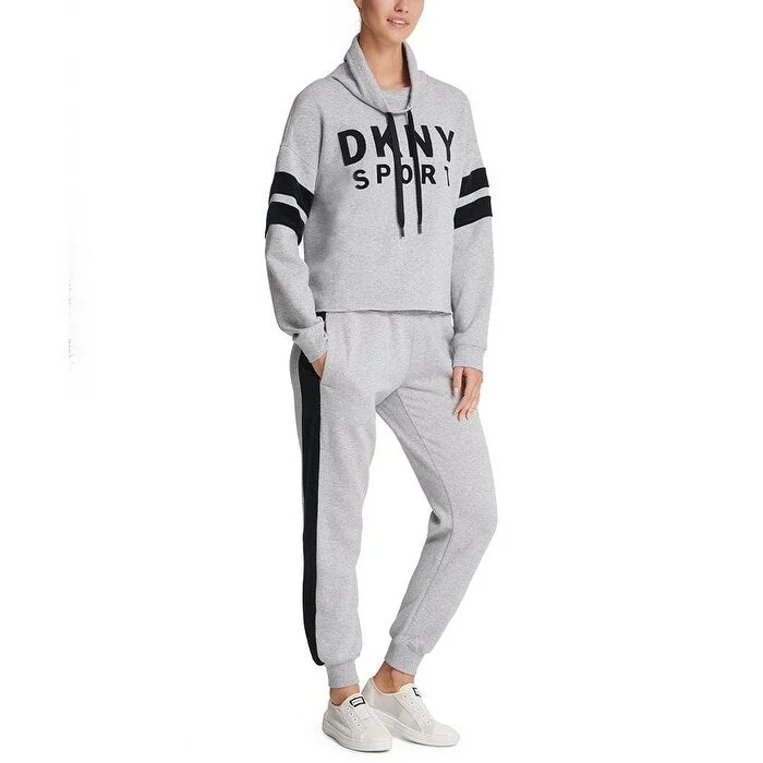 Dkny Sport Women's Fitness Workout Sweatshirt Silver Size Medium