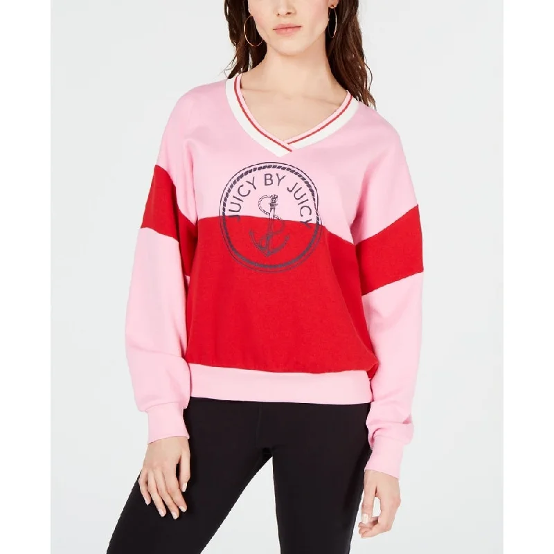 Juicy Couture Women's Colorblocked Graphic Sweatshirt Pink Size S