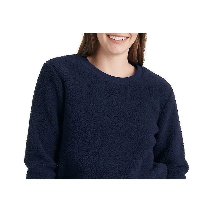 Lucky Brand Women's Fleece Sweatshirt Blue Size X-Large