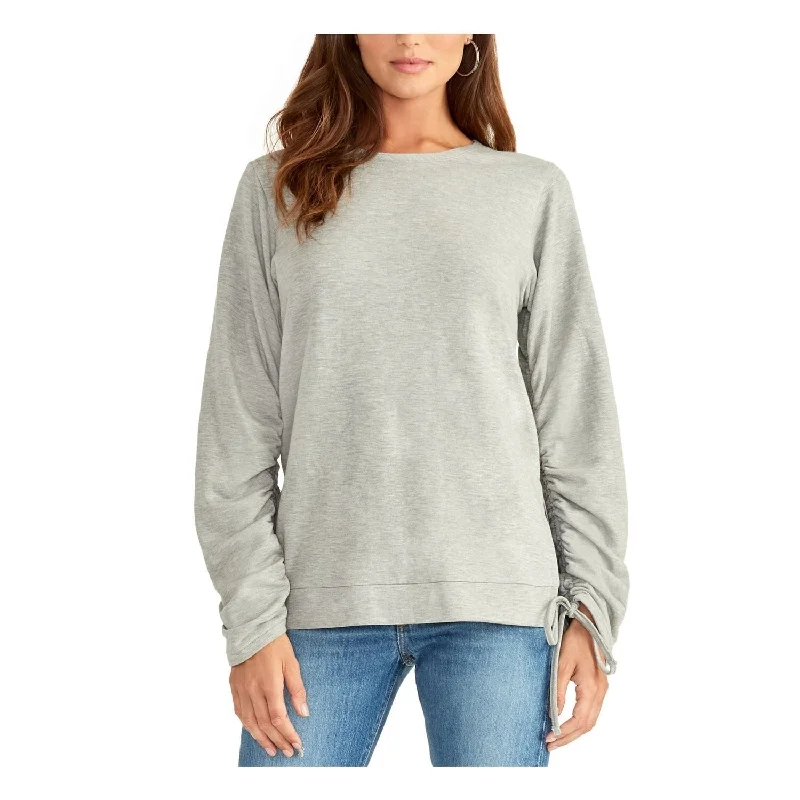 Rachel Rachel Roy Women's Ruched Sweatshirt Gray Size Extra Small