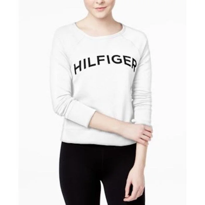 Tommy Hilfiger Women Sport Cotton Logo Sweatshirt White - S