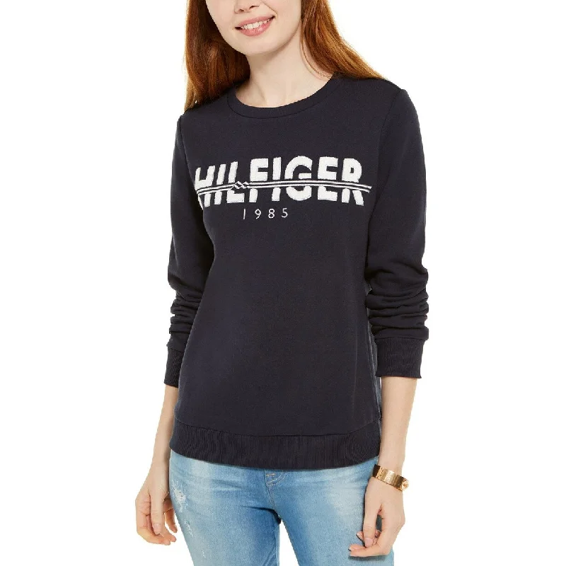 Tommy Hilfiger Women's Logo Sweatshirt Blue Size Extra Small