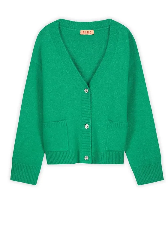 Rino & Pelle Sanoe Boxy Knit Cardigan, Emerald