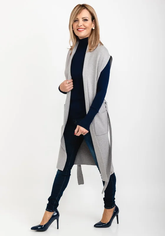 Rino & Pelle Long Sleeveless Cardigan, Moonstone