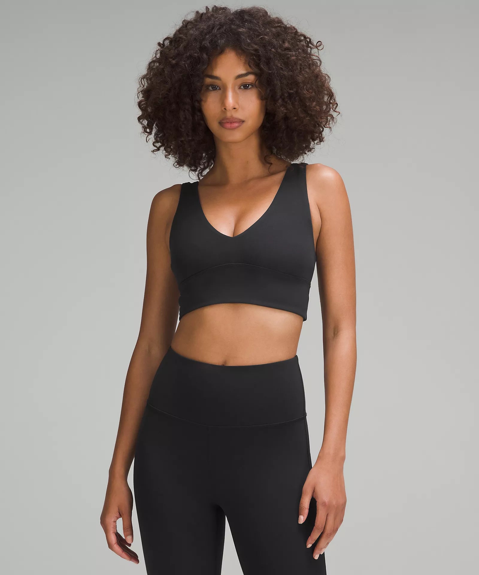 Align Rib V Neck Bra C/D *Shine