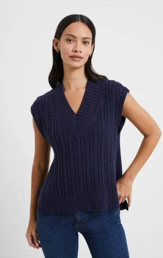 Mozart V Neck Cap Sleeve Jumper