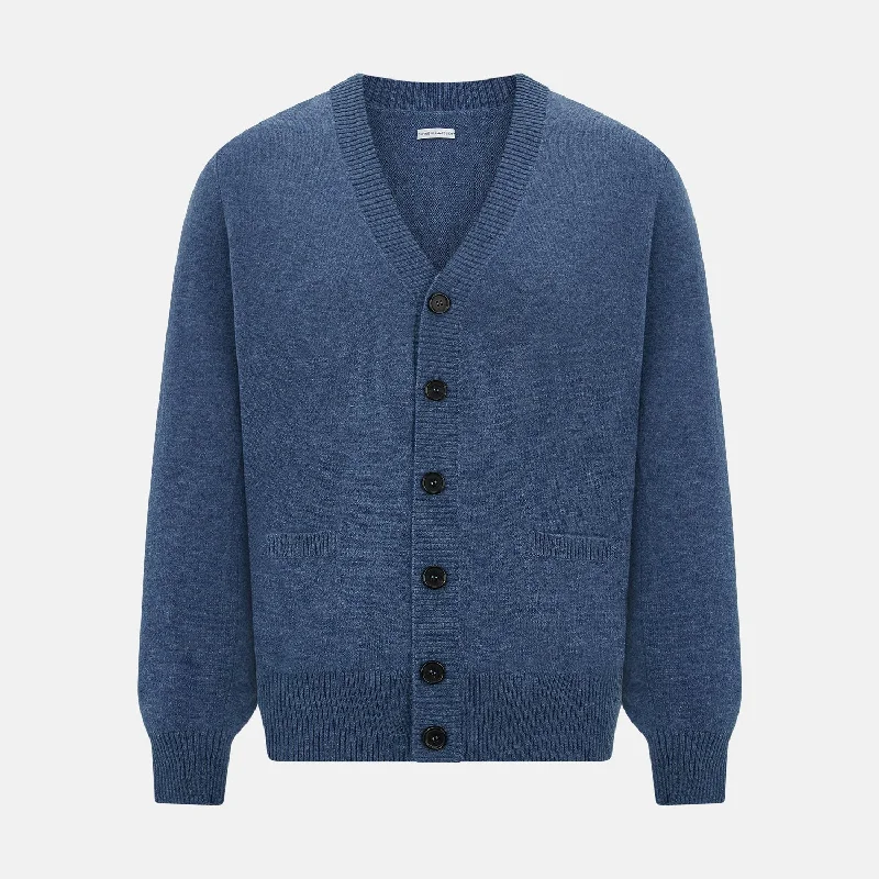 Blue Cashmere Cardigan