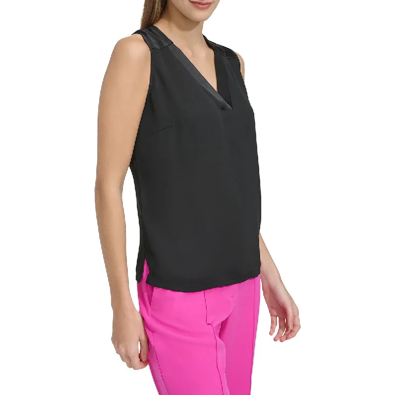 Womens V Neck Sleeveless Shell