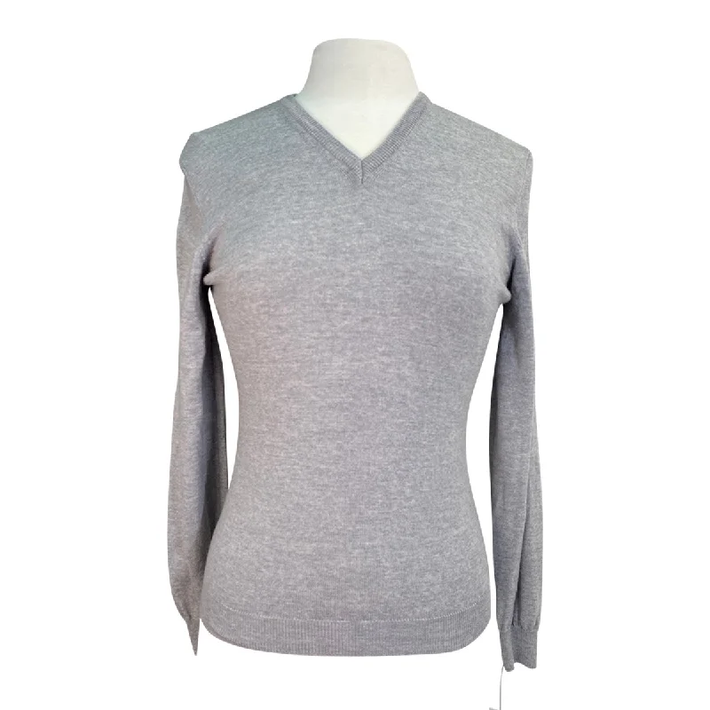 Cavalleria Toscana Logo V-Neck in Light Grey - Women's Medium