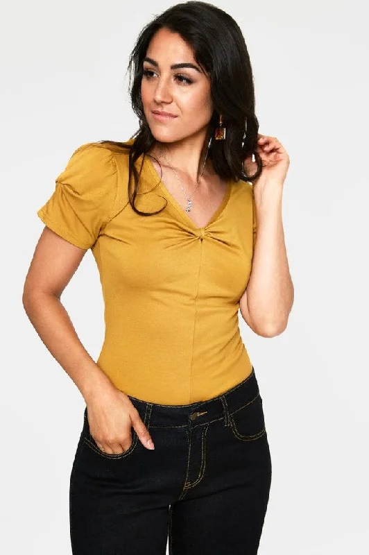 Rhiannon Bow V-Neck Top